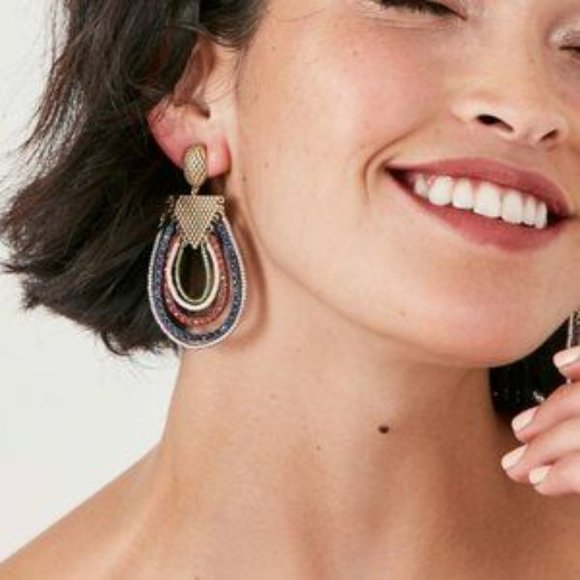 Stella & Dot Novak Statement Beaded Earrings - Picture 5 of 5